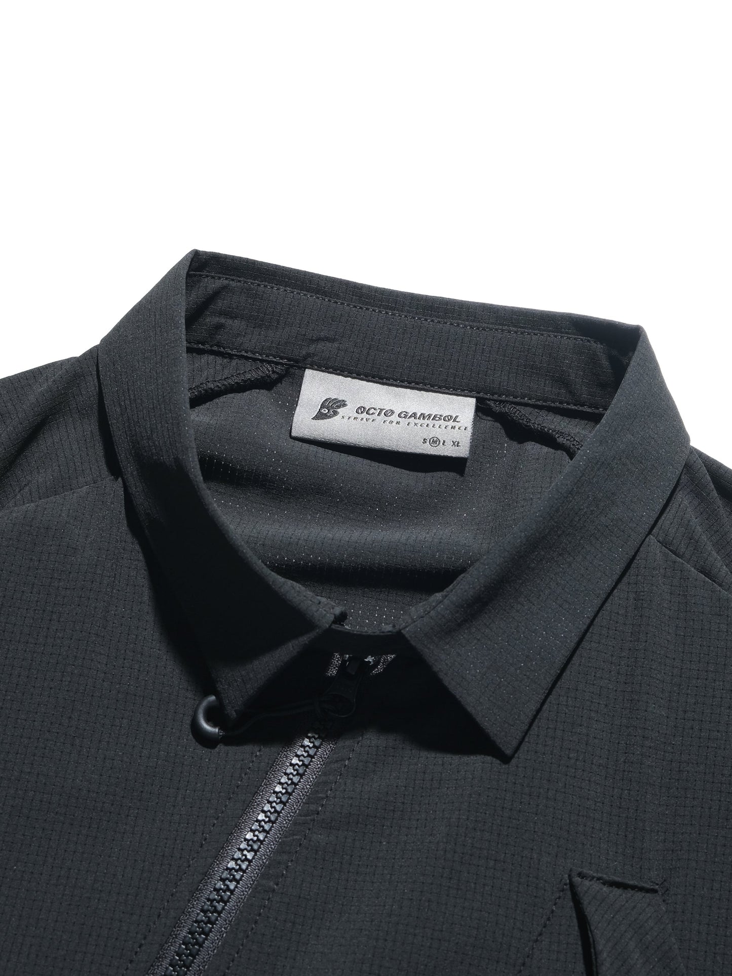 S24 / 14 — ST-03 Diagonal Sukkiri Shirt (Black)