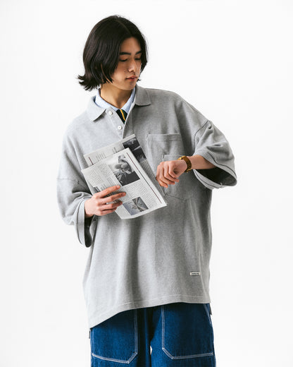 [AG] Double Pocket PK Half Tee - Grey