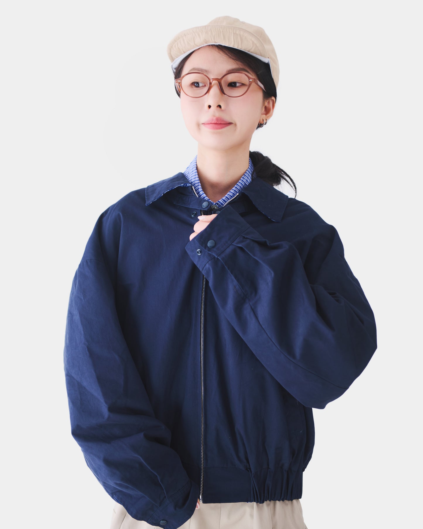 Archaic Double Woolen Jacket（Navy）