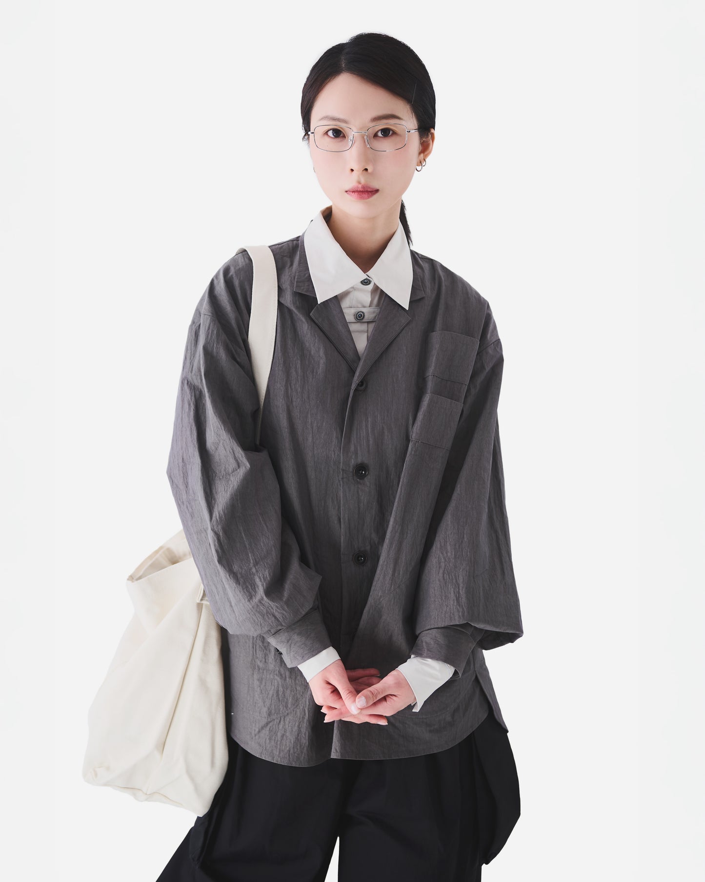 Notch Lapel Shirt Jacket