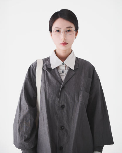 Notch Lapel Shirt Jacket