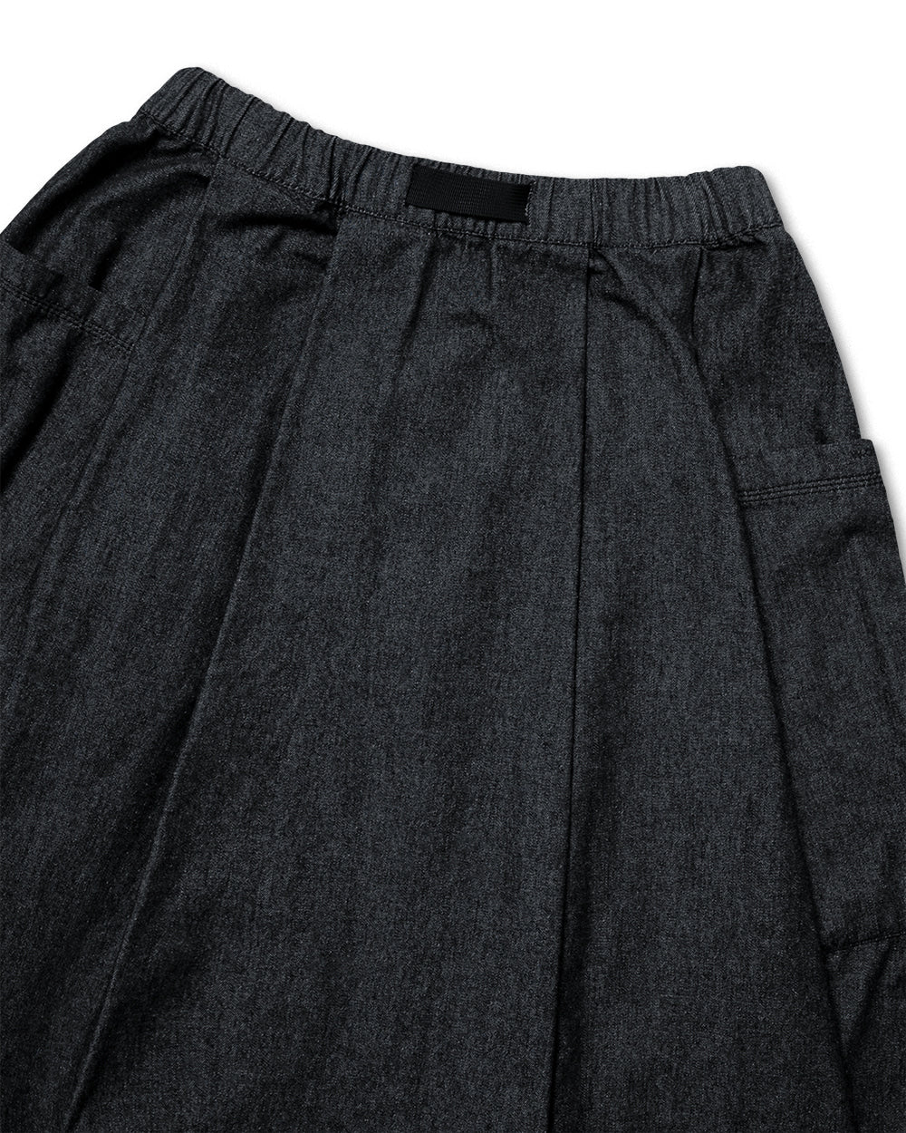 [AG.W] Belt Bloom Denim Skirt - Black Denim