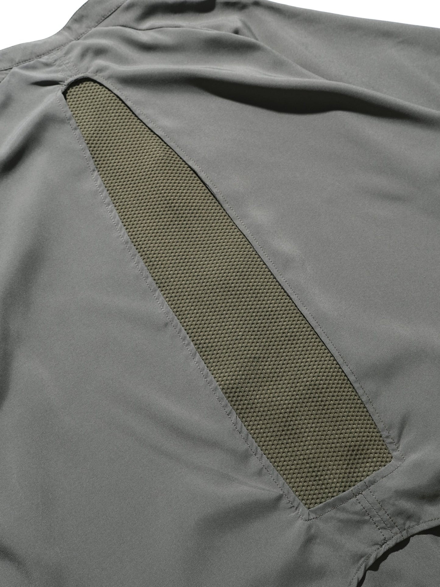 S24 / 09 — ST-02 Stand Collar Tornado Zip Shirt (Sage Green)