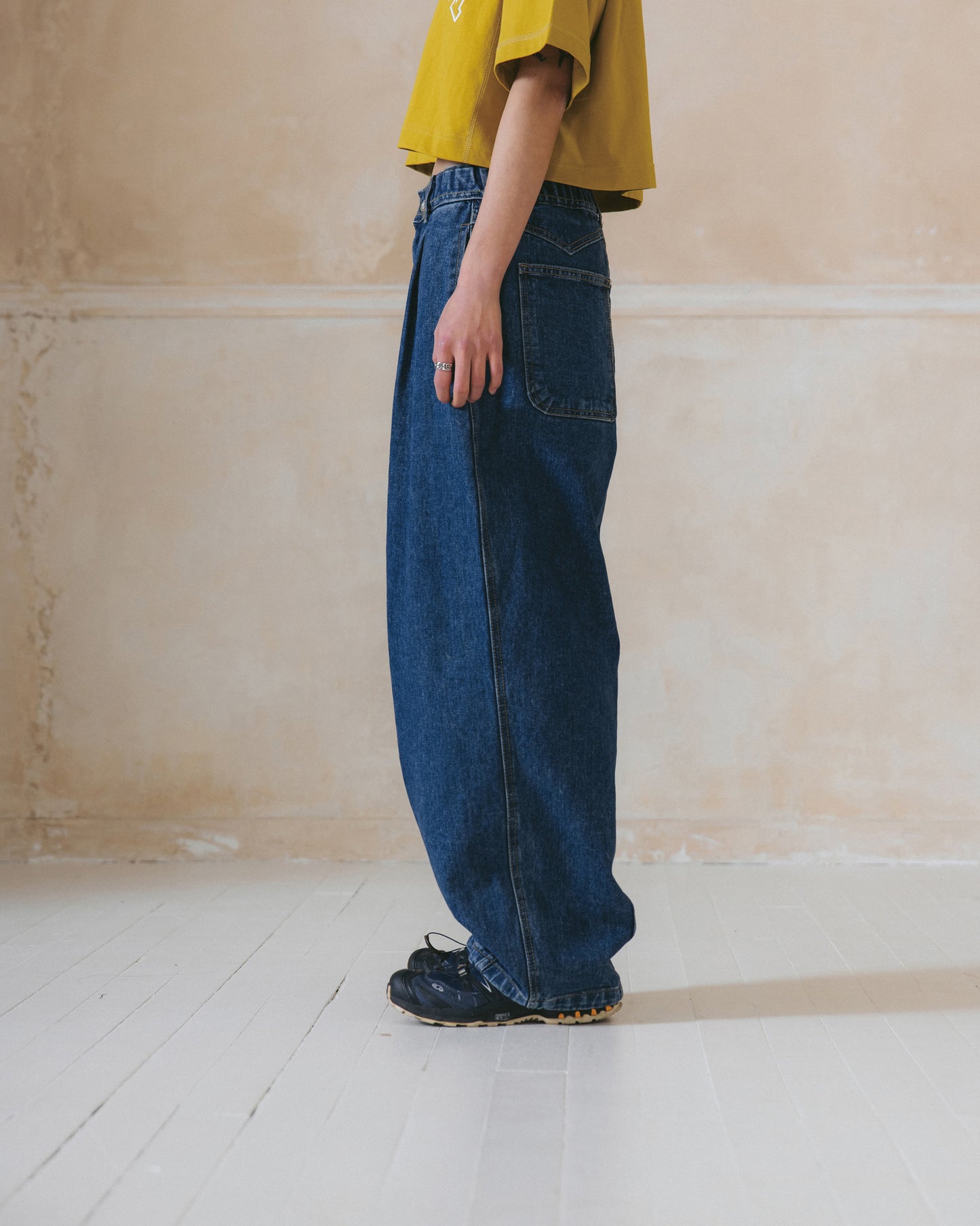 [AG.W] Tin Denim Balloon Pants - Blue Denim