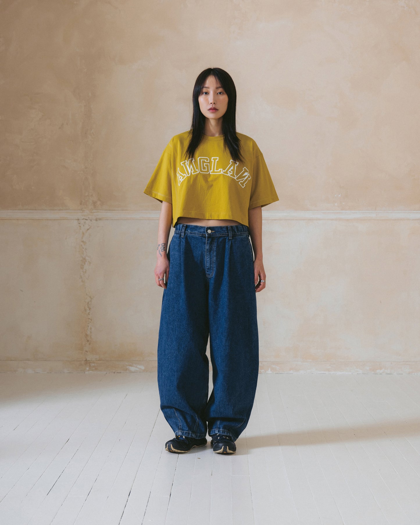 [AG.W] Tin Denim Balloon Pants - Blue Denim