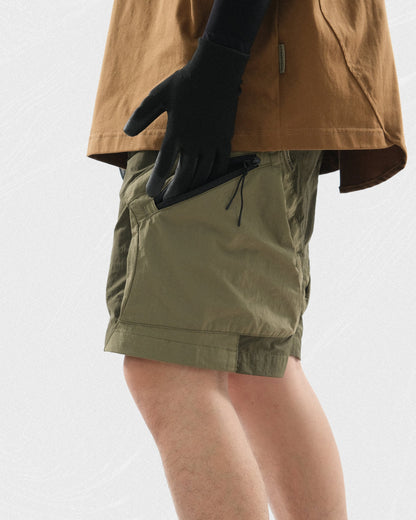 S24 / C-02-S ROAM Curved Shorts (Khaki Green)