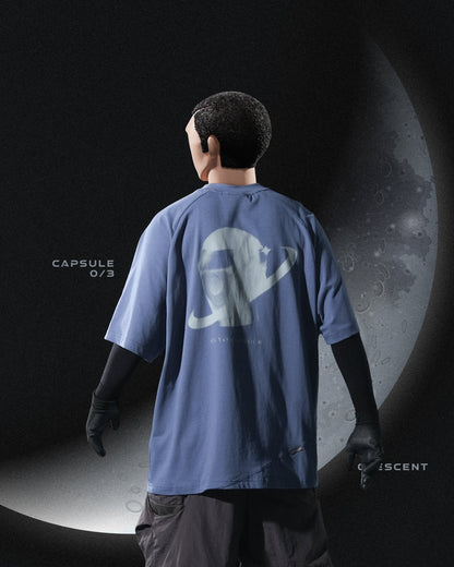 S24 / C-03-T2 Crescent Graphic T-shirt (Stone Blue)