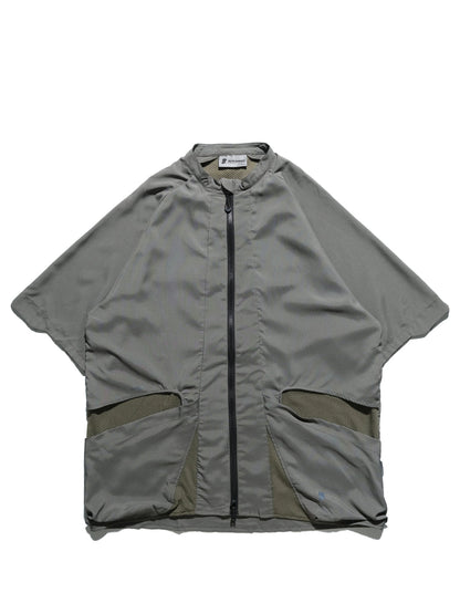 S24 / 09 — ST-02 Stand Collar Tornado Zip Shirt (Sage Green)