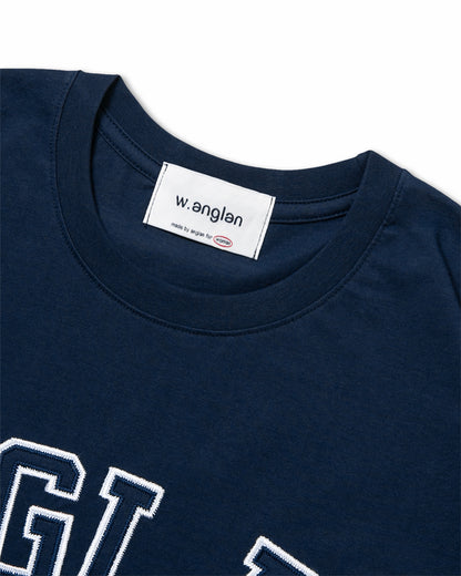 [AG.W] Applique Crop Half Tee - Navy