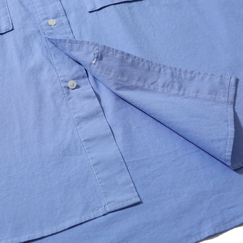 WIDE UTILITY HALF SHIRT / BLUE OXFORD