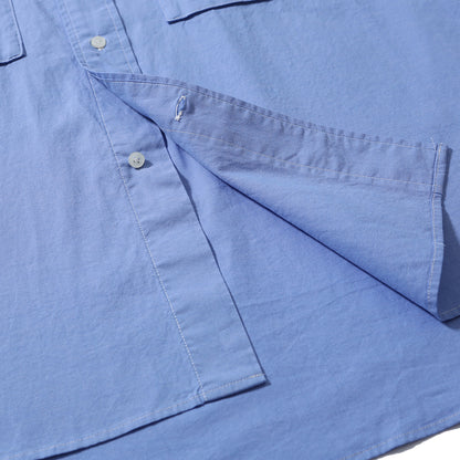 WIDE UTILITY HALF SHIRT / BLUE OXFORD