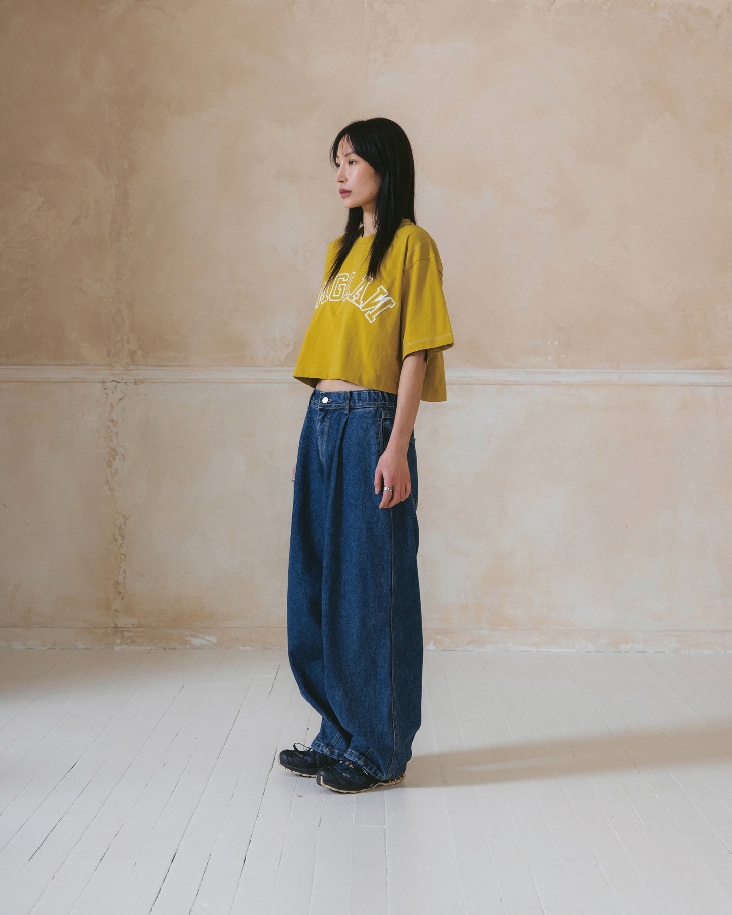 [AG.W] Tin Denim Balloon Pants - Blue Denim