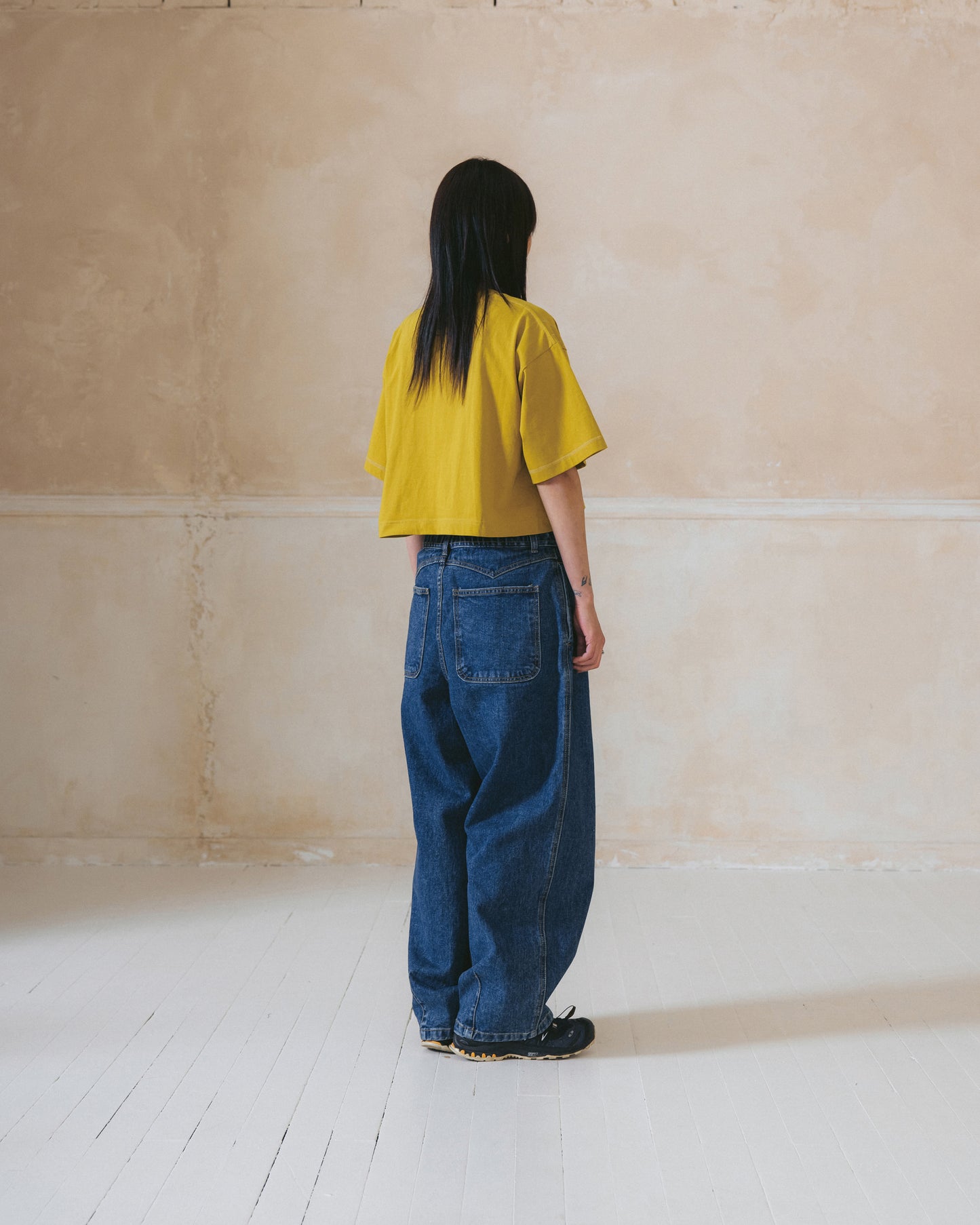 [AG.W] Tin Denim Balloon Pants - Blue Denim