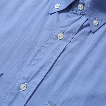 WIDE UTILITY HALF SHIRT / BLUE OXFORD