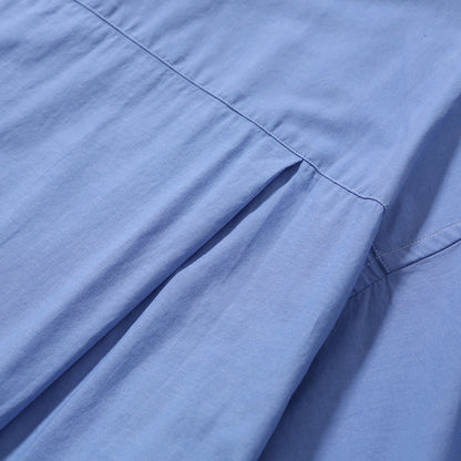 WIDE UTILITY HALF SHIRT / BLUE OXFORD