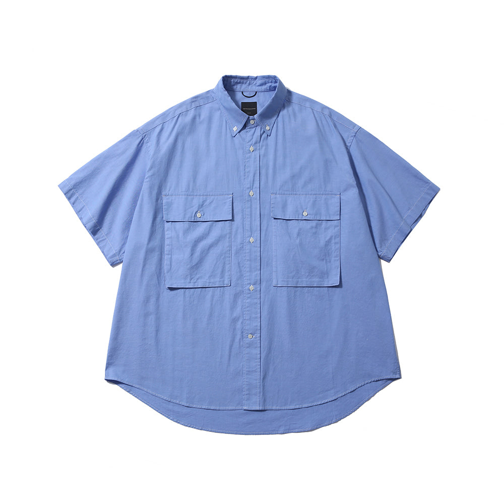 WIDE UTILITY HALF SHIRT / BLUE OXFORD