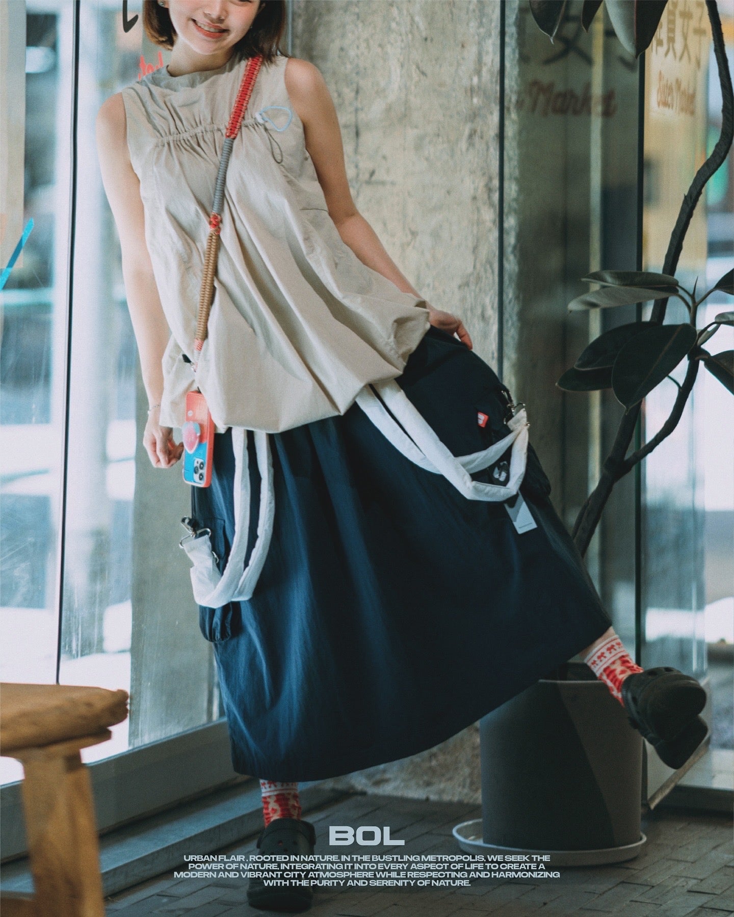 BOL Sleeveless Utility Skirt