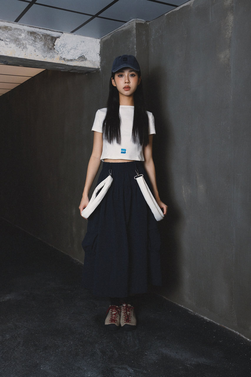 Pleated Skirt (with Suspender Straps)