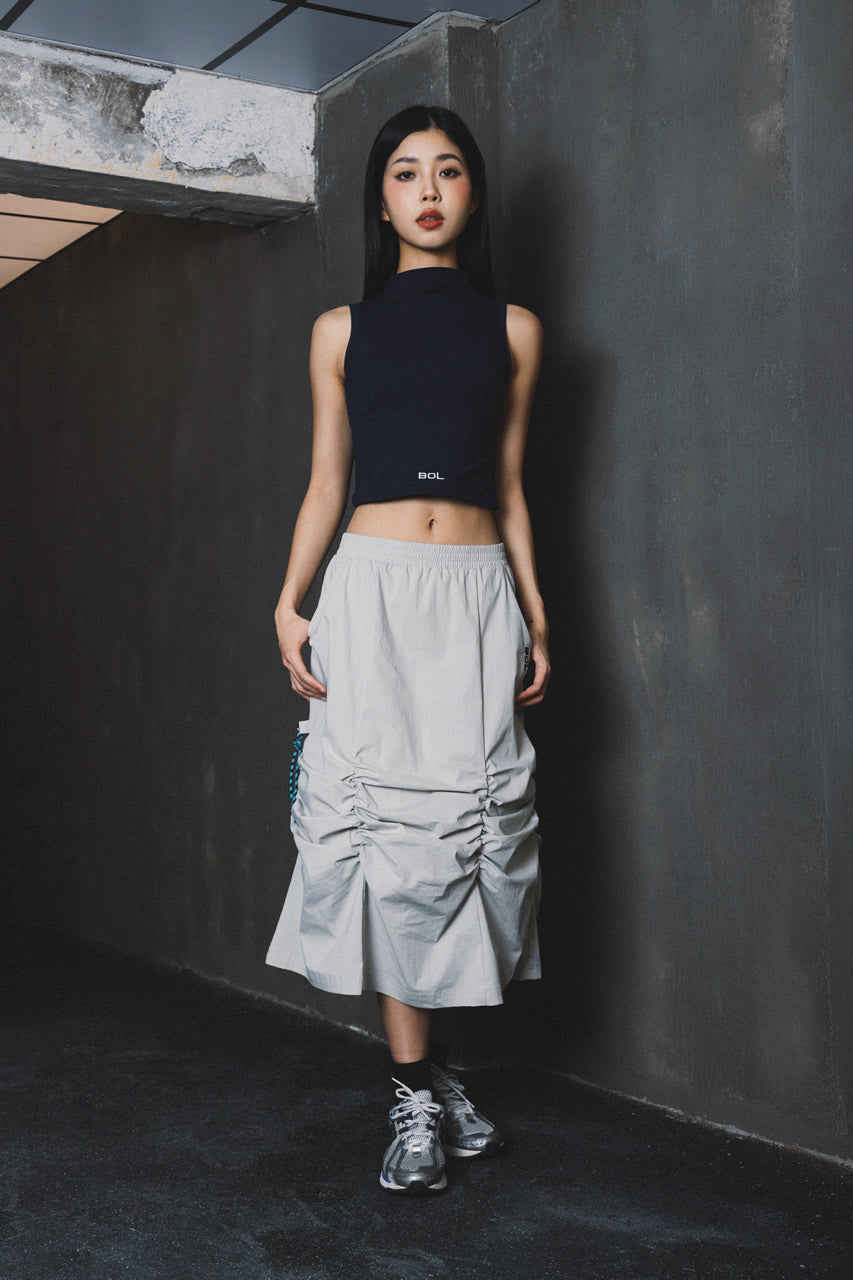 Pleated Maxi Skirt