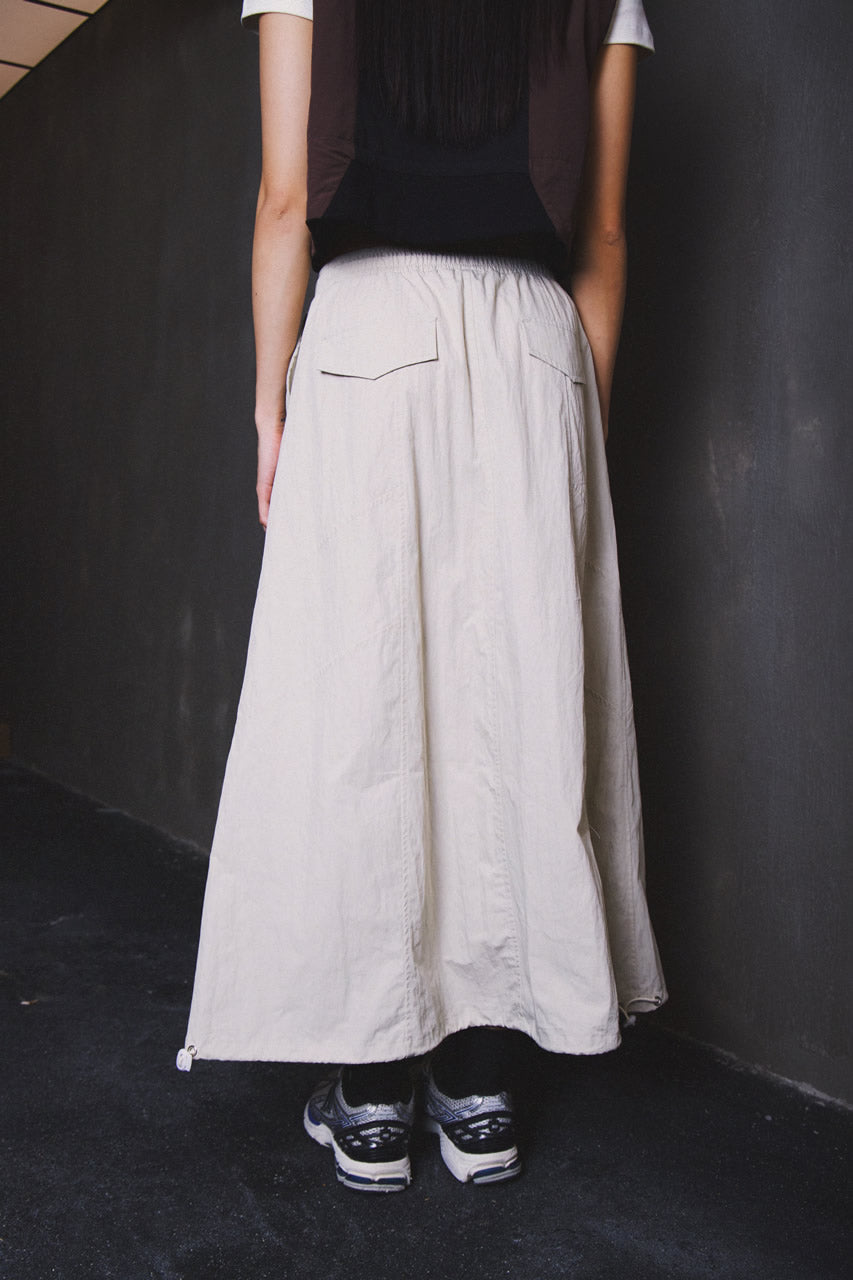 Tiered Cargo Maxi Skirt