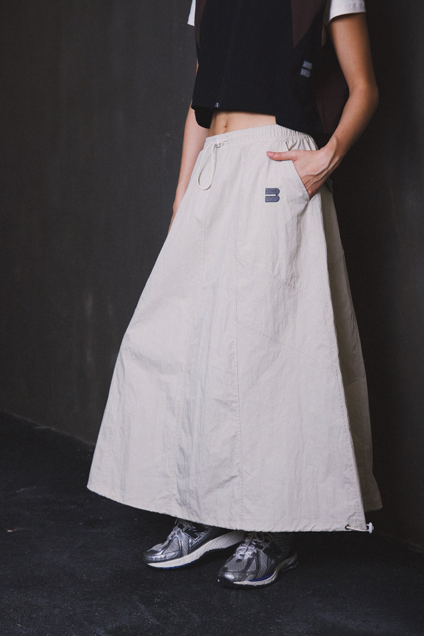 Tiered Cargo Maxi Skirt