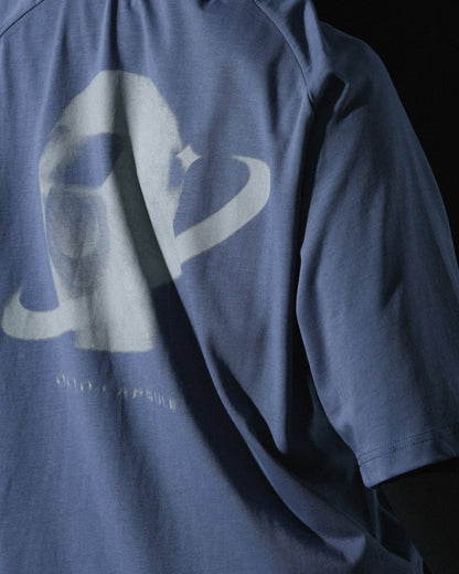 S24 / C-03-T2 Crescent Graphic T-shirt (Stone Blue)