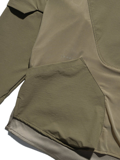 P.R.E /S24-PS-T1 Hierarchical Tornado Long Sleeves T-shirt (Beige Green)