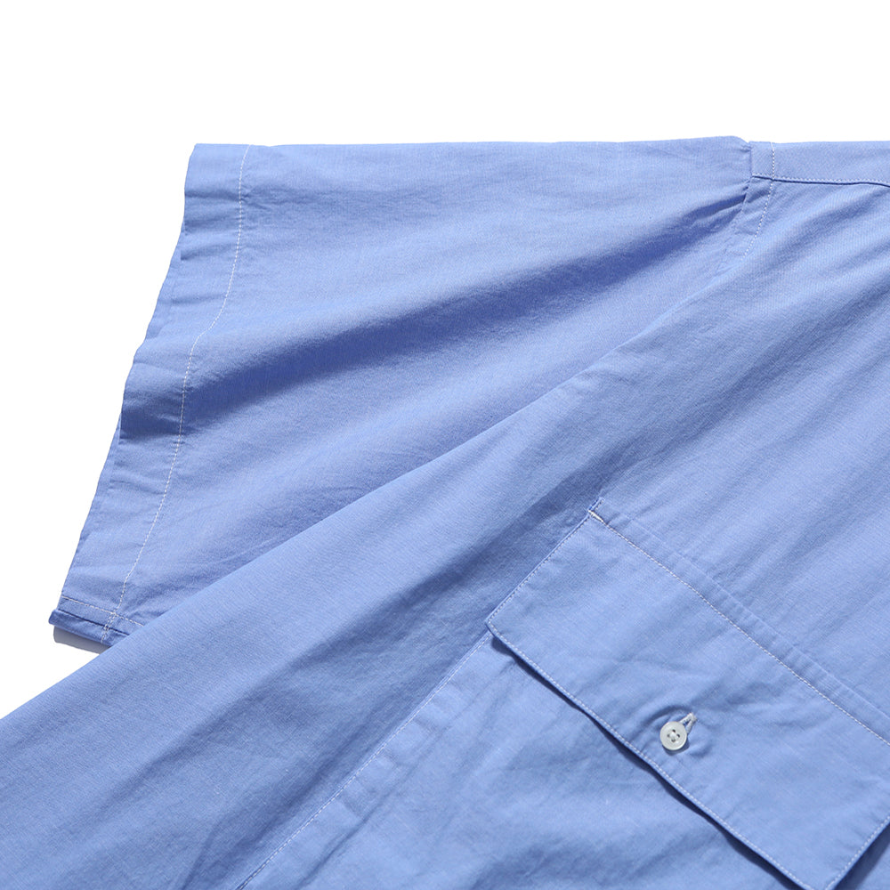 WIDE UTILITY HALF SHIRT / BLUE OXFORD