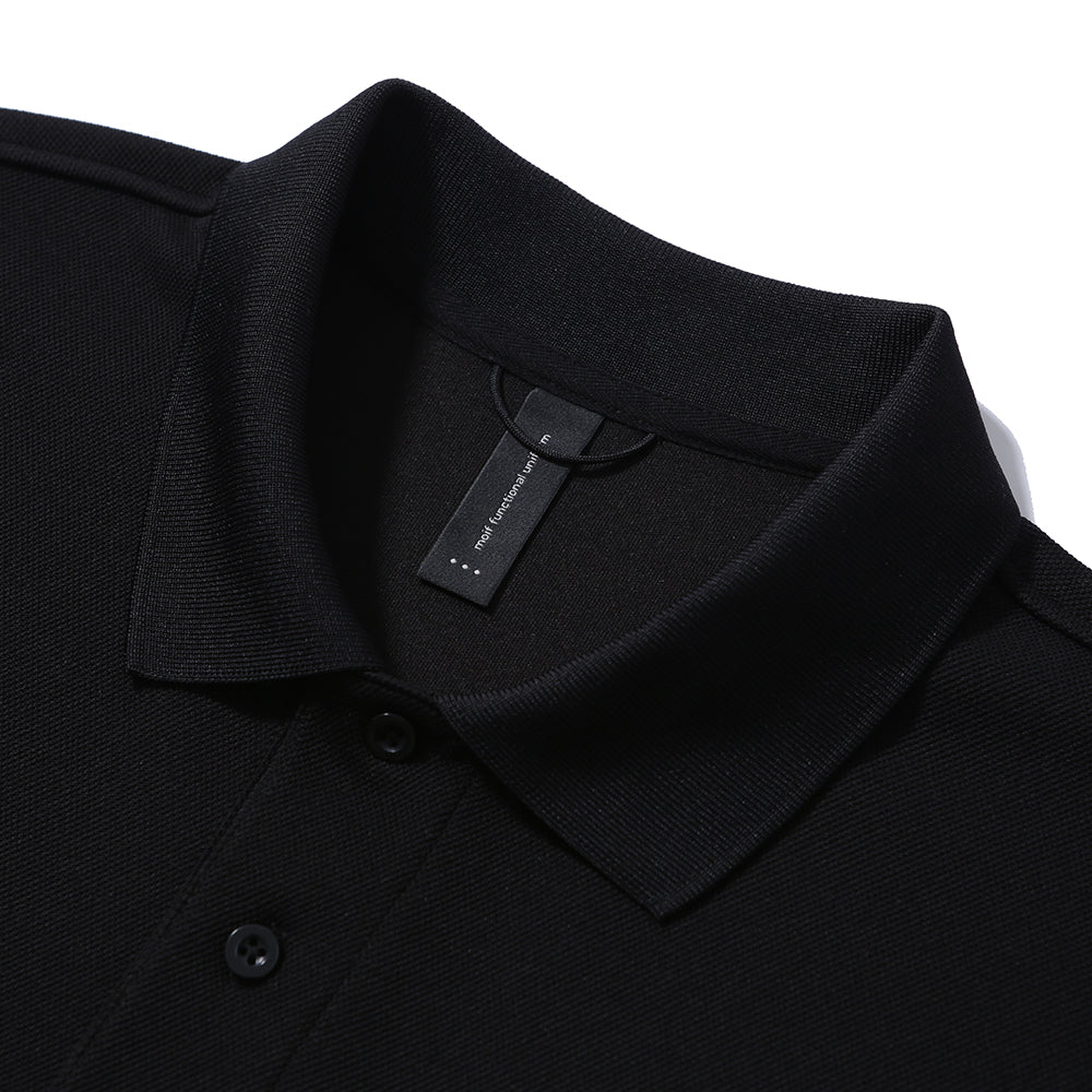 [SS24]WIDE POLO H/S SHIRT / BLACK