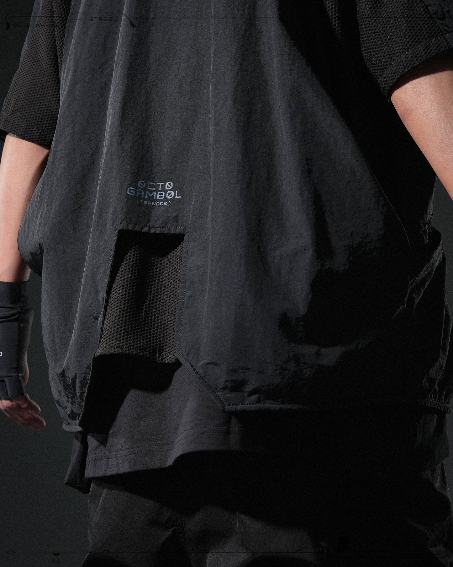 S24 / 08 — O-02 Double Splicing Tornado Kimono (Black)