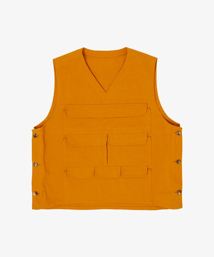 multi pocket vest orange