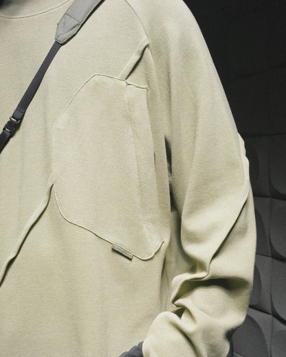 A24 /CS-01-T Futuristic Long Sleeves T-shirt (Taupe Khaki)