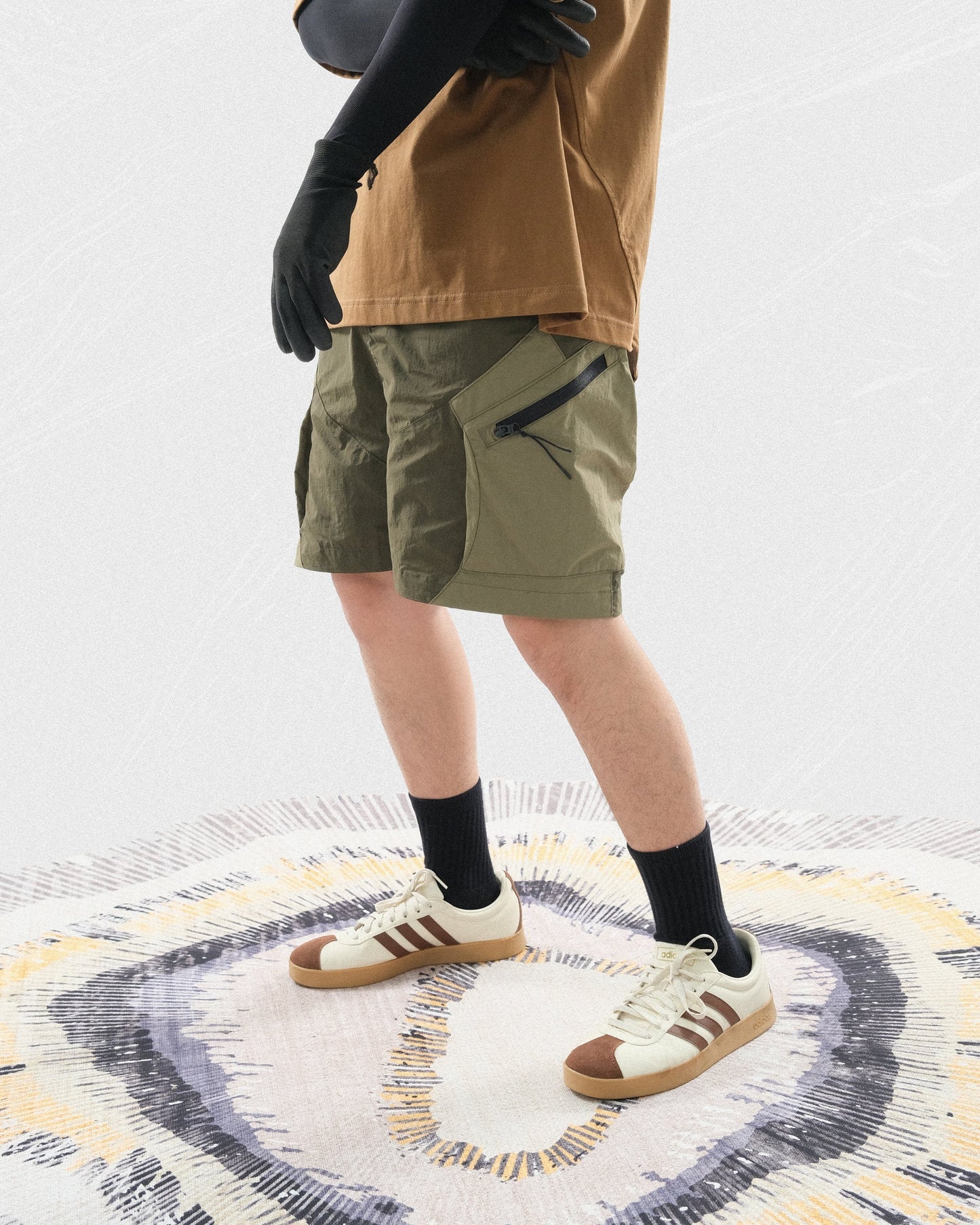 S24 / C-02-S ROAM Curved Shorts (Khaki Green)