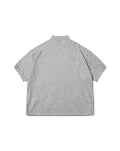 [AG] Double Pocket PK Half Tee - Grey