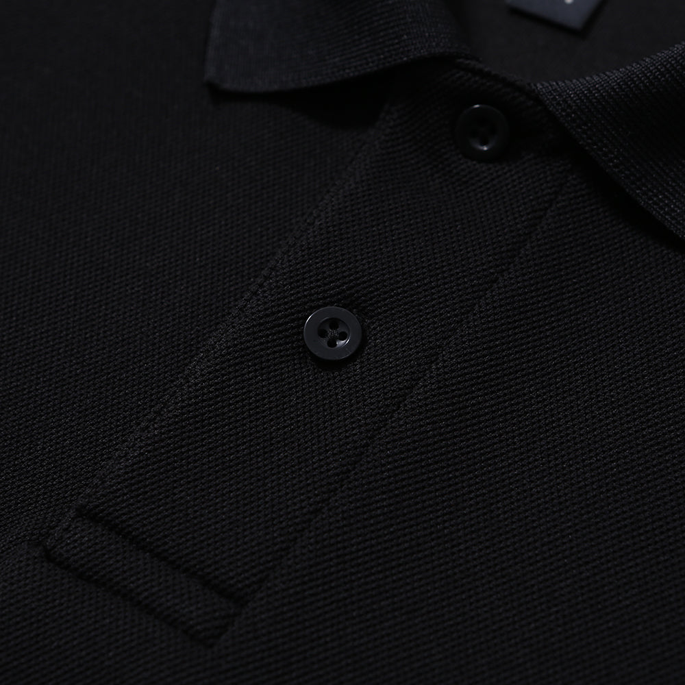 [SS24]WIDE POLO H/S SHIRT / BLACK