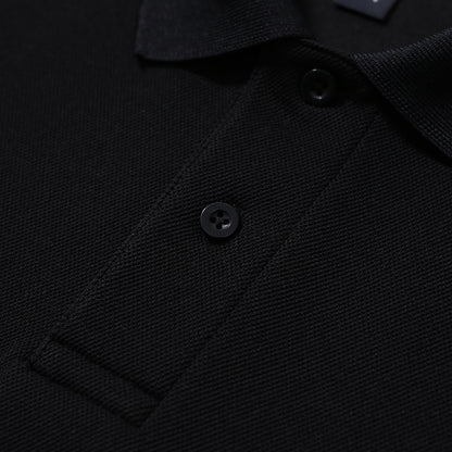 [SS24]WIDE POLO H/S SHIRT / BLACK