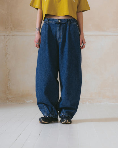 [AG.W] Tin Denim Balloon Pants - Blue Denim