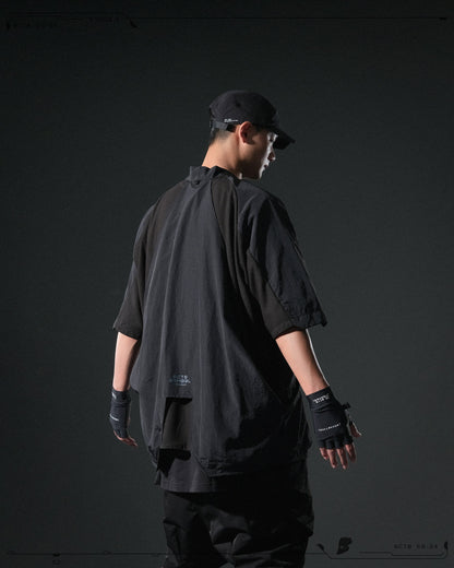 S24 / 08 — O-02 Double Splicing Tornado Kimono (Black)