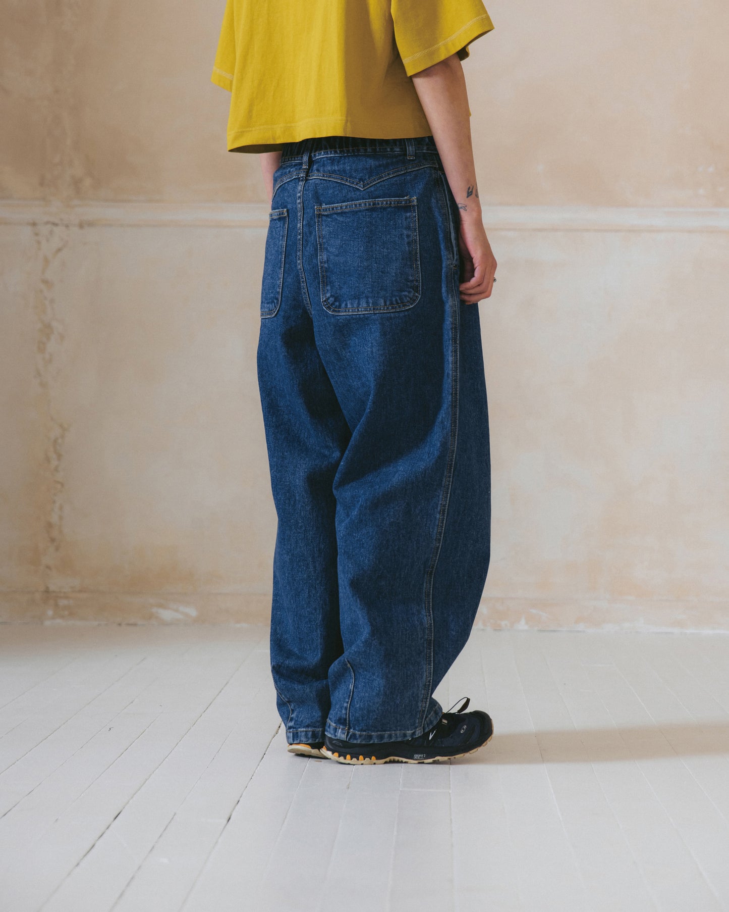 [AG.W] Tin Denim Balloon Pants - Blue Denim