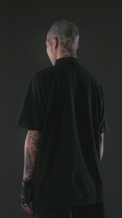 S24 / 14 — ST-03 Diagonal Sukkiri Shirt (Black)